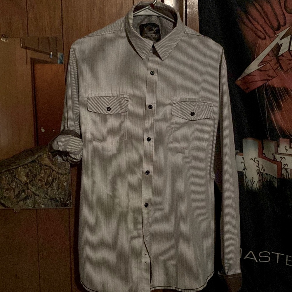 Drill clothing co. NYC est 1976 long sleeve formal shirt multi cuff option